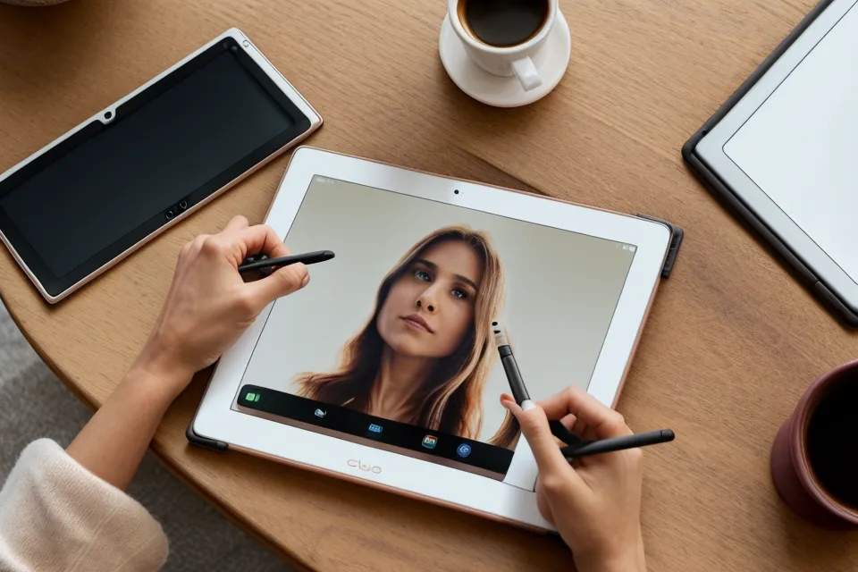 Herramienta dedo en Procreate para difuminar colores de forma suave